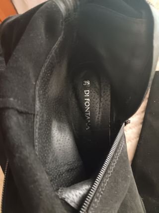 Botas altas ante negras - talla 39