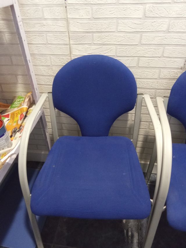 Silla oficina - naranja y azul