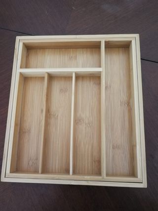 Organizador cubiertos bambú - cocina