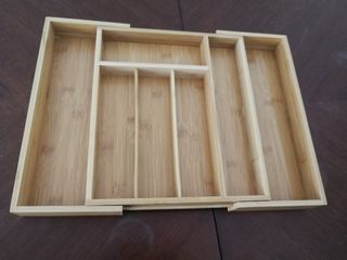 Organizador cubiertos bambú - cocina