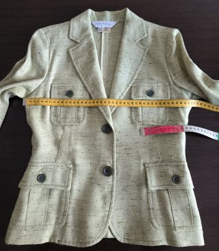Completo Zara verde lino seta viscosa Tg S