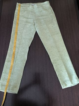 Completo Zara verde lino seta viscosa Tg S