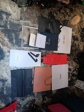 Bolsas papel lujo Dior, Boss, etc.