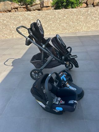 Carrito doble Uppababy Vista y sillita de coche