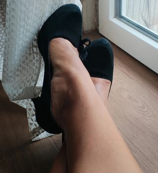 Décolleté nere in suede