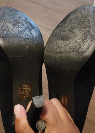 Décolleté nere in suede