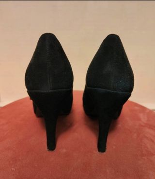 Décolleté nere in suede