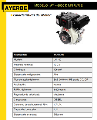 Gerador Ayerbe 6000D MN AVR E- 5418575