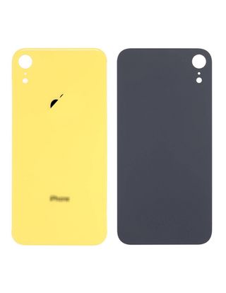 Cover posteriore in vetro compatibile per iPhone XR gialla