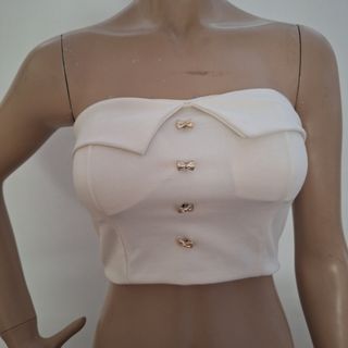 Top corto bianco donna