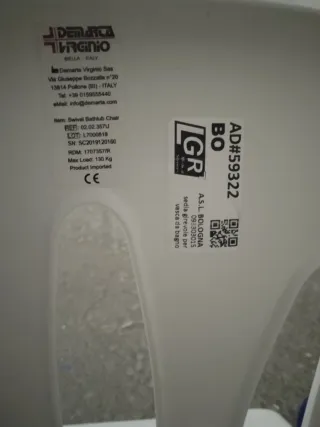 Sedia doccia girevole 360°