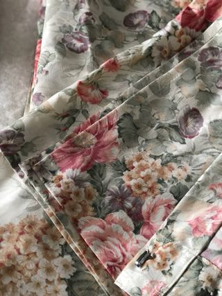Cortinas Chenilla - estampado floral