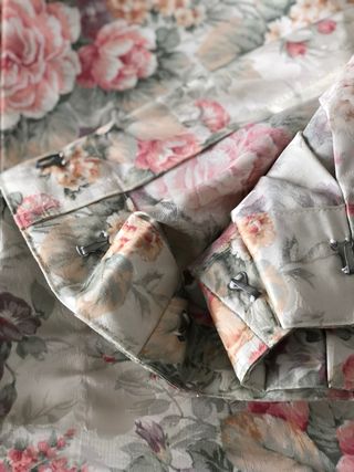 Cortinas Chenilla - estampado floral