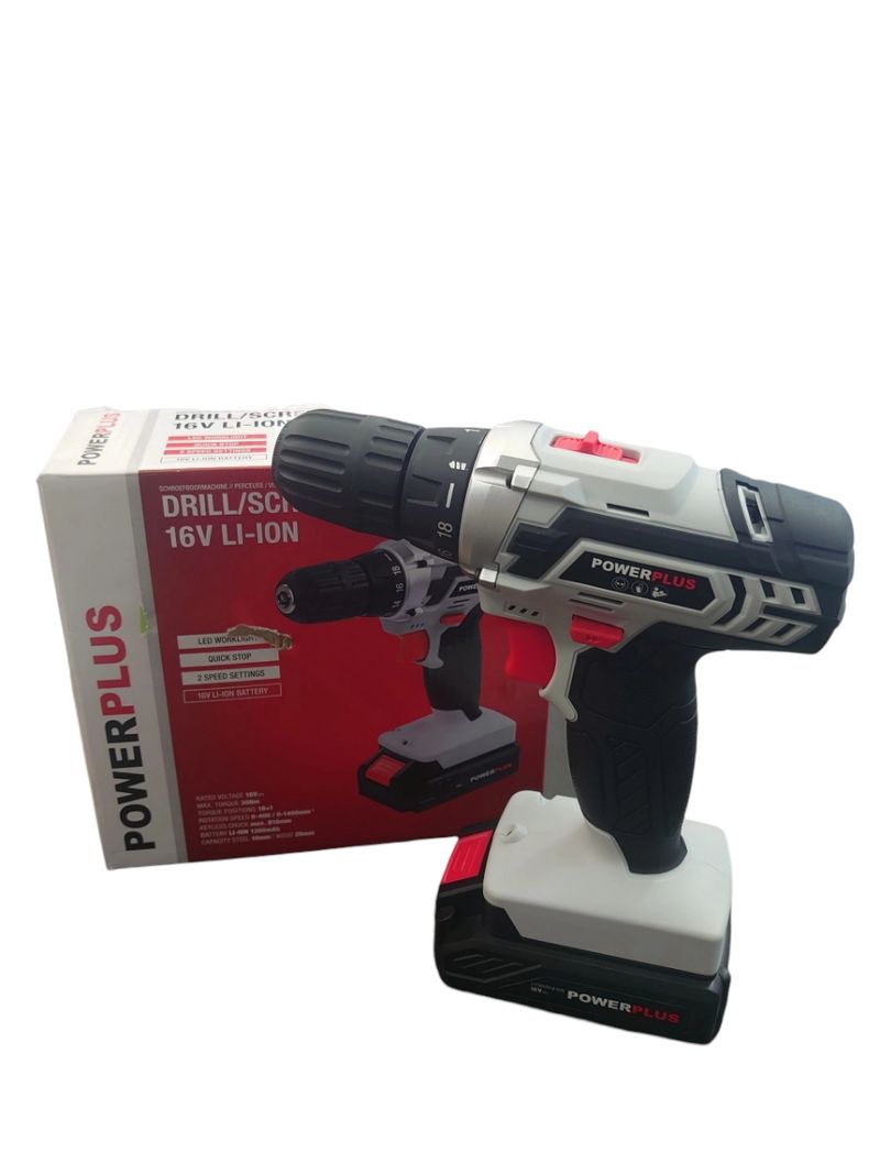 Taladro atornillador Powerplus 16V de segunda mano por 33,9 EUR en