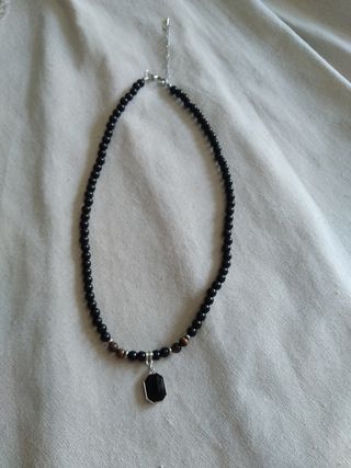 Gargantilla negra ojo de tigre