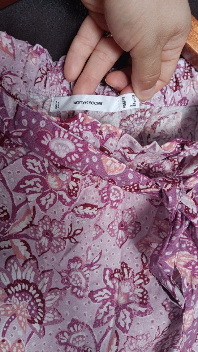 Pantalones estampados rosa-morado