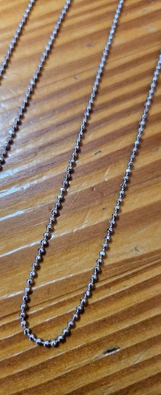 3 Cadenas plateadas 44cm.