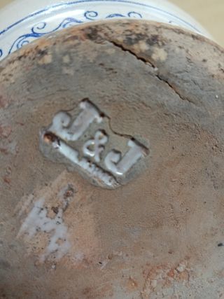 Vaso J&J blu e bianco