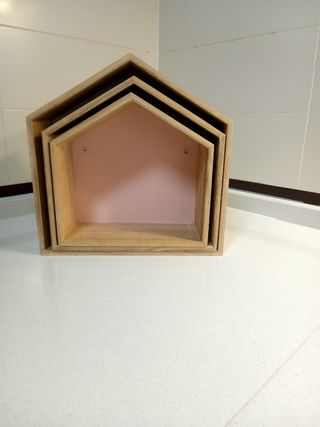 3 mensole in legno per case