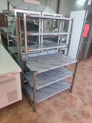 Mesa acero inoxidable c/ repisa