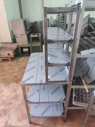 Mesa acero inoxidable c/ repisa