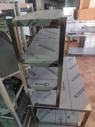 Mesa acero inoxidable c/ repisa