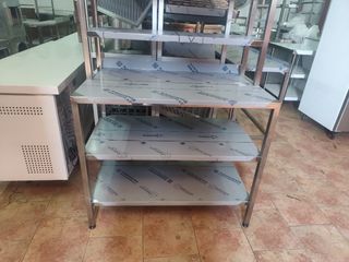 Mesa acero inoxidable c/ repisa