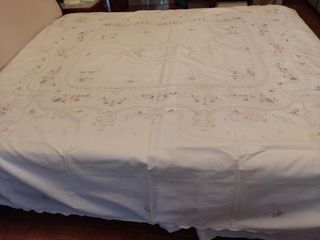 Copriletto matrimoniale cotone bianco