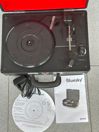 Tocadiscos Bluesky maleta vintage