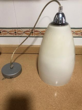 Lámpara techo moderna - blanca y plata