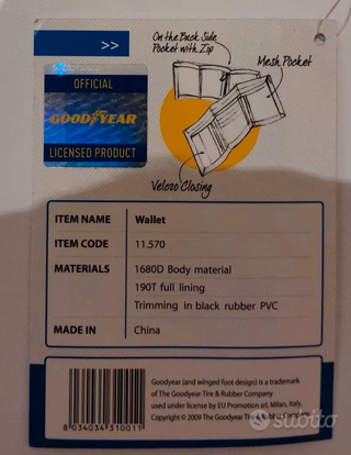 Portafoglio Goodyear - Nero