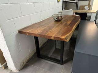 Mesa comedor acacia maciza 180x90