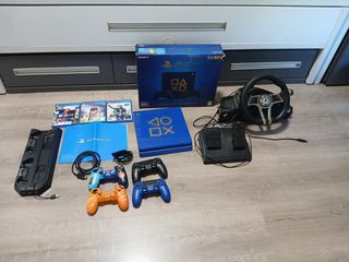 PS4  Azul  + Accesorios. Versión 12.50