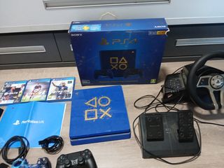 PS4  Azul  + Accesorios. Versión 12.50