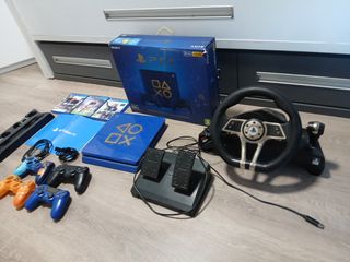 PS4  Azul  + Accesorios. Versión 12.50