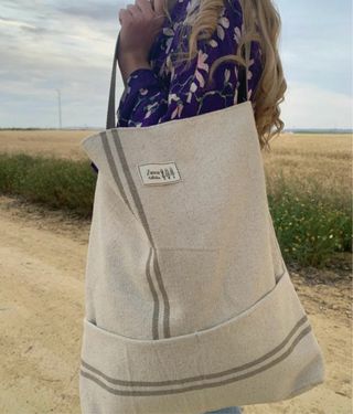 Bolso shopper tela - hecho a mano