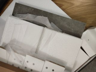 Mesa Comedor Gris y Blanca, nueva 120x80x75