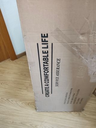 Mesa Comedor Gris y Blanca, nueva 120x80x75