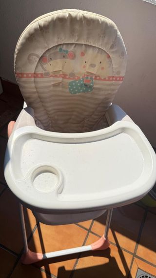 Lote cuna colchón cambiador trona bañera y sillita