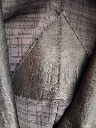 Chaqueta cuero negra hombre