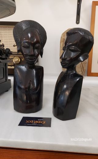 Bustos africanos madera ébano