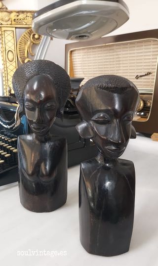 Bustos africanos madera ébano