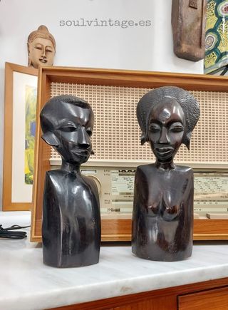 Bustos africanos madera ébano