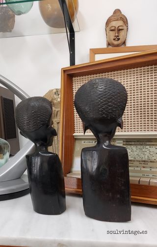 Bustos africanos madera ébano