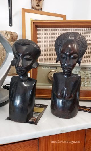 Bustos africanos madera ébano