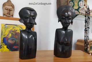 Bustos africanos madera ébano