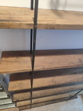 Estantería industrial madera-metal