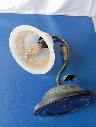 Lampada abat jour- ferro e vetro