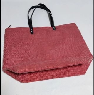 Bolsa de playa grande, en color rojo granate