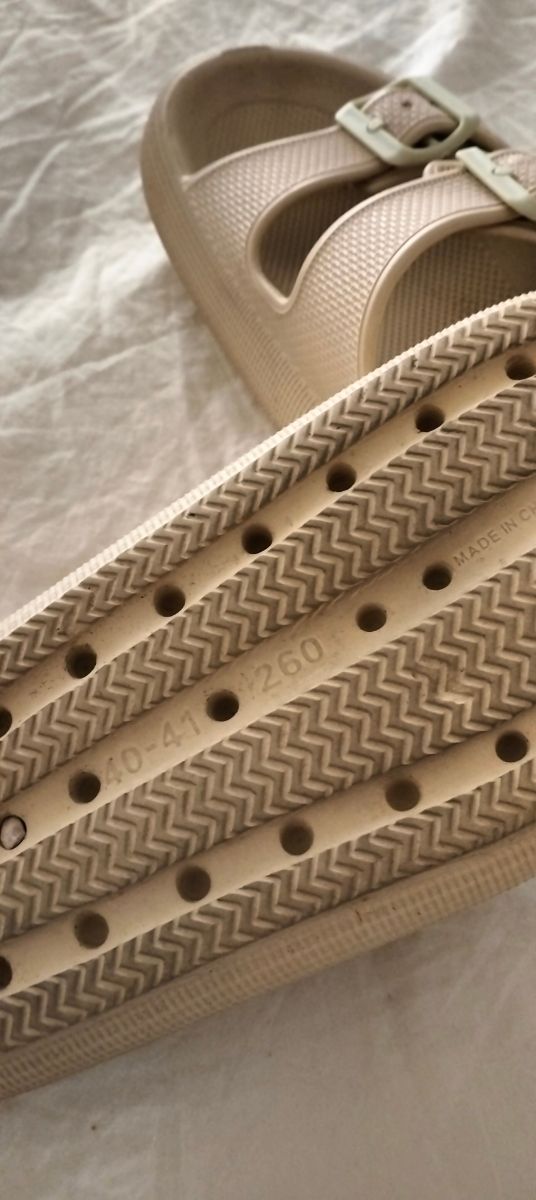 Chanclas beige mujer talla 40-41